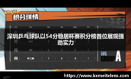 深圳乒乓球队以54分稳居杯赛积分榜首位展现强劲实力